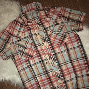 Mens short sleeve button down